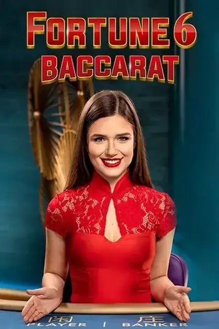 Table de baccarat en direct Fortune 6 avec pari latéral sur le six