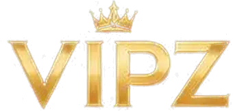 Logo Vipz Casino, monogramme doré couronné
